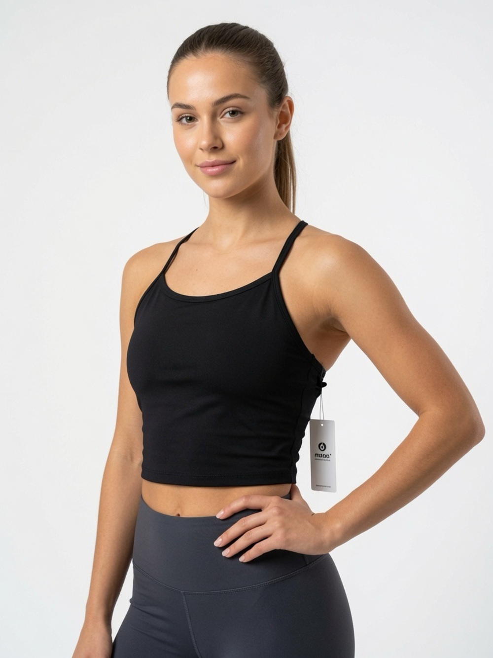 Black Strappy Tank Top - Picture 1 of 3